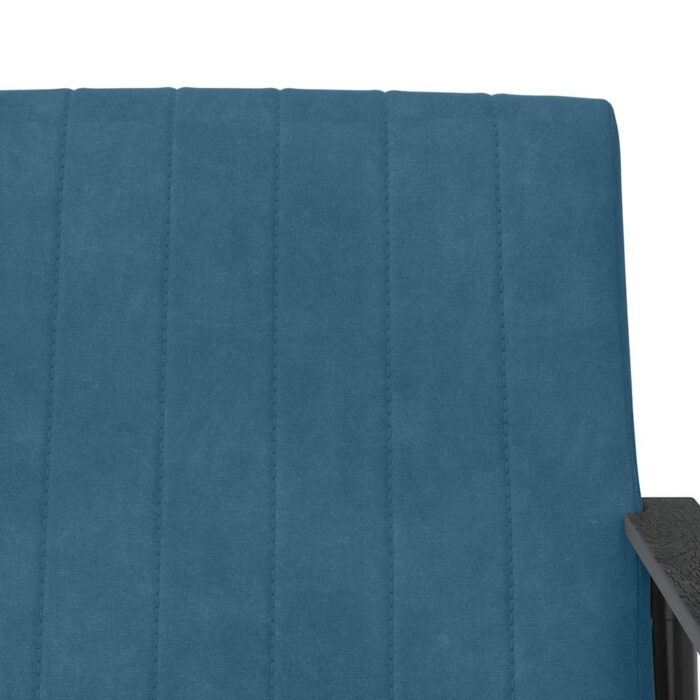 Sessel Blau 59 x 75 x 78 cm Samt – Bild 7