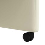 Esszimmerstühle mit Rollen 2 pcs Creme 58 x 65 x 98 cm – Bild 9