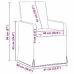 Esszimmerstühle 2 pcs Hellgrau 57 x 67 x 95 cm Stoff – Bild 11