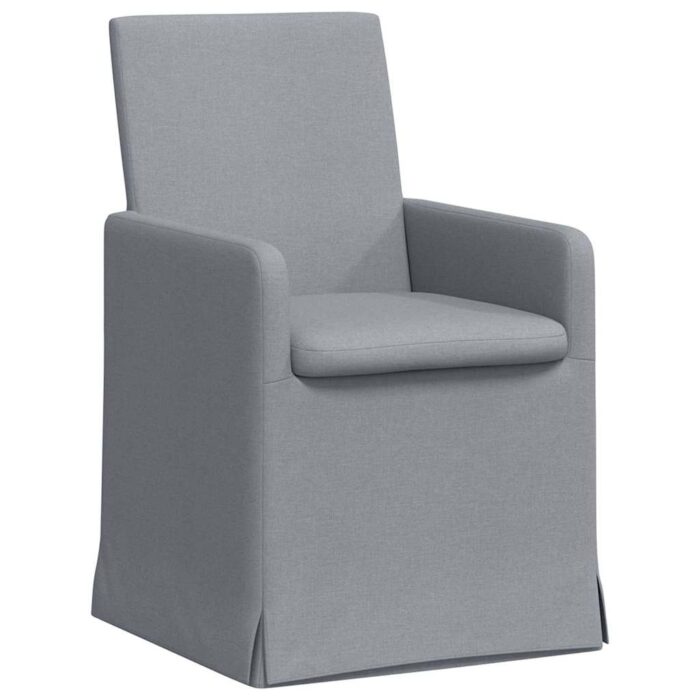 Esszimmerstühle 2 pcs Hellgrau 57 x 67 x 95 cm Stoff – Bild 2