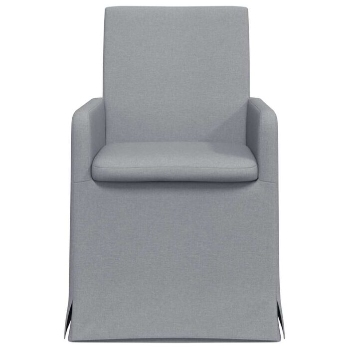 Esszimmerstühle 2 pcs Hellgrau 57 x 67 x 95 cm Stoff – Bild 4