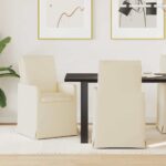 Esszimmerstühle 2 pcs Beige 57 x 67 x 98 cm Leinen