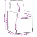 Esszimmerstühle 2 pcs Hellgrau 57 x 67 x 98 cm Stoff – Bild 11