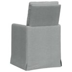 Esszimmerstühle 2 pcs Hellgrau 57 x 67 x 98 cm Stoff – Bild 6