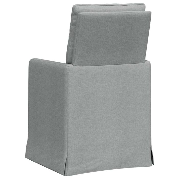 Esszimmerstühle 2 pcs Hellgrau 57 x 67 x 98 cm Stoff – Bild 6