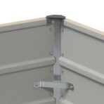 Pflanzkübel Elfenbein 100 x 100 x 45 cm Stahl – Bild 5