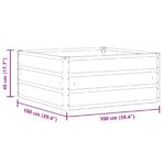 Pflanzkübel Elfenbein 100 x 100 x 45 cm Stahl – Bild 7
