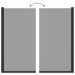 Bad-Duschschirm Schwarz 68 x 130 cm Gehärtetes Glas – Bild 8