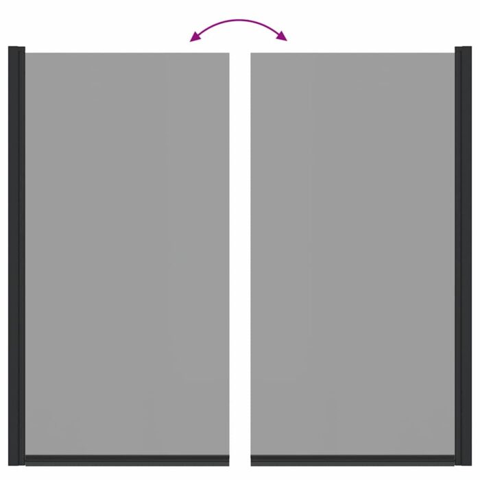 Bad-Duschschirm Schwarz 68 x 130 cm Gehärtetes Glas – Bild 8