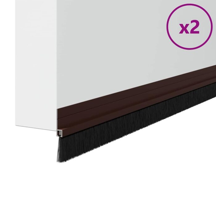 Self-adhesive Door Brush Seals 2 pcs Braun 100 cm – Bild 3