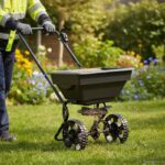 Streuer Schwarz 47 x 82 x 75 cm PVC und Stahl