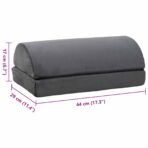 Fussstützenkissen Uni Grau 44 x 29 x 17 cm – Bild 11