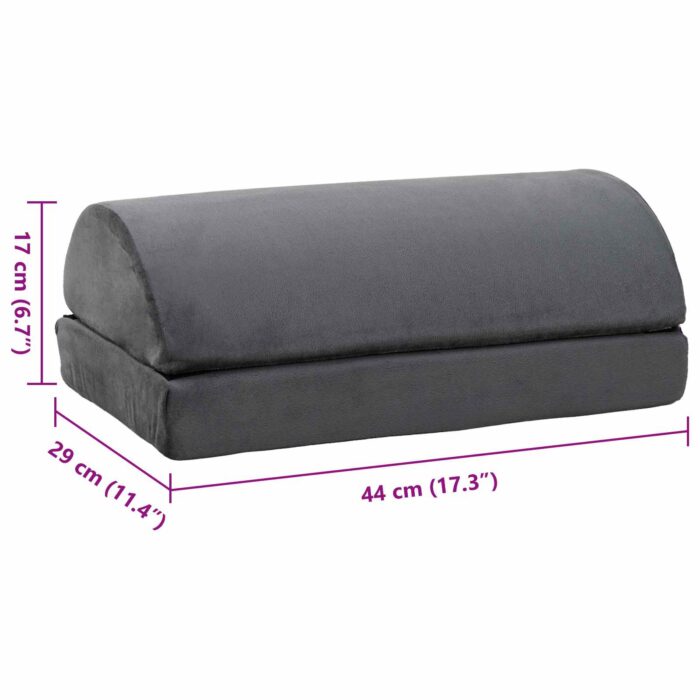 Fussstützenkissen Uni Grau 44 x 29 x 17 cm – Bild 11