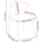 Esszimmerstuhl 2 pcs Hellbraun und hell Massives Gummiholz – Bild 11