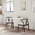 Esszimmerstuhl 2 pcs Hellbraun und hell Massives Gummiholz – Bild 3