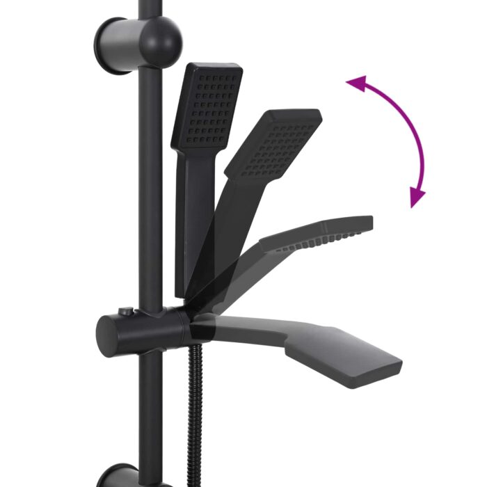 Duschsystem Schwarz 47 x 20 x 95 cm Edelstahl – Bild 10