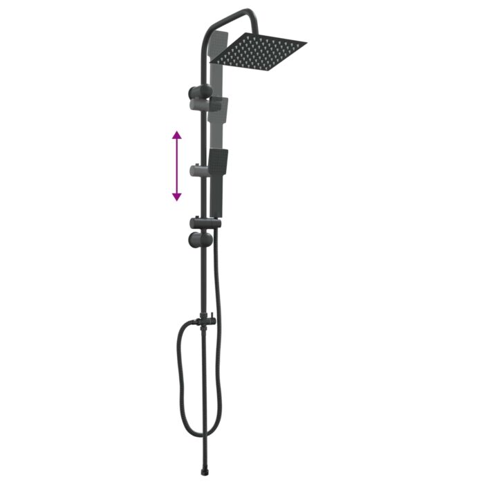 Duschsystem Schwarz 47 x 20 x 95 cm Edelstahl – Bild 12