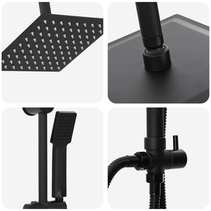 Duschsystem Schwarz 47 x 20 x 95 cm Edelstahl – Bild 7