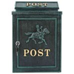 Wandmontierter Briefkasten Grün 29 x 13 x 41 cm Gussaluminium – Bild 6