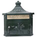 Wandmontierter Briefkasten Grün 40,5 x 16 x 45 cm Gussaluminium – Bild 6