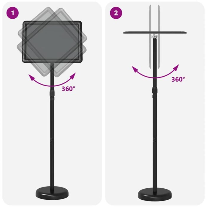Messestände Schwarz 25 x 25 x 125 cm Aluminium – Bild 11