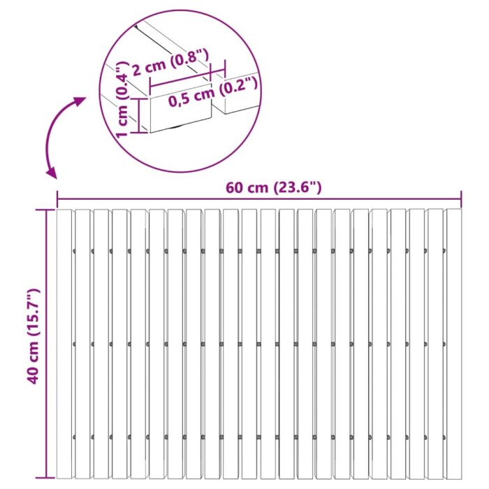 Badematte Uni Braun 60 x 40 cm Holz – Bild 12
