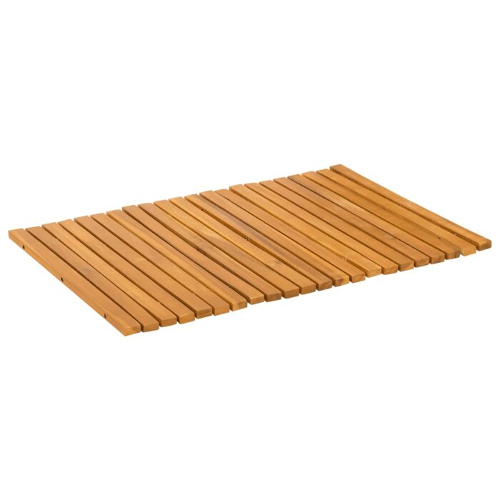 Badematte Uni Braun 60 x 40 cm Holz – Bild 5