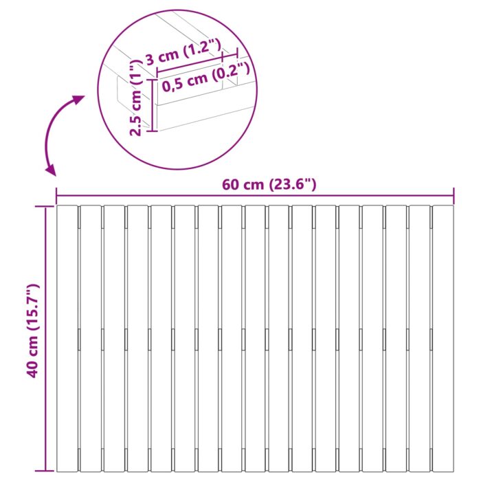 Badematte Uni Braun 60 x 40 cm Holz – Bild 10