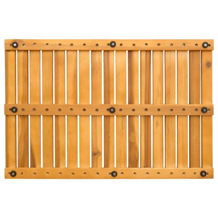 Badematte Uni Braun 60 x 40 cm Holz – Bild 7