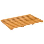 Badematte Uni Braun 100 x 53 cm Holz – Bild 4