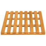 Badematte Uni Braun 100 x 53 cm Holz – Bild 6