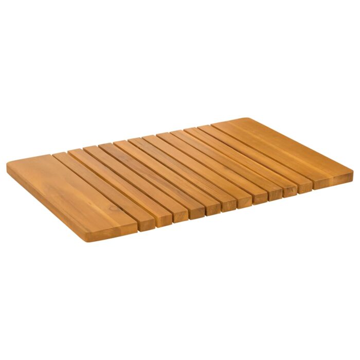 Badematte Uni Braun 59 x 40 cm Holz – Bild 2