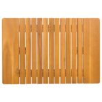 Badematte Uni Braun 59 x 40 cm Holz – Bild 4