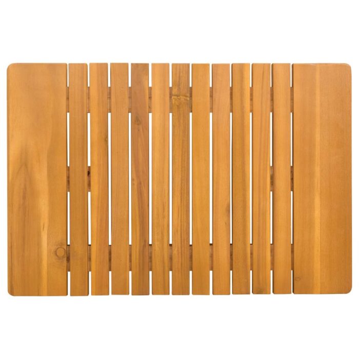 Badematte Uni Braun 59 x 40 cm Holz – Bild 4