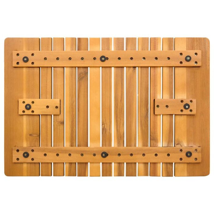 Badematte Uni Braun 59 x 40 cm Holz – Bild 6