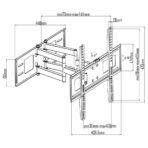 Zweiarmige TV Wandhalterung schwenkbar kippbar 3D 400 x 400 mm 32" - 55" – Bild 6