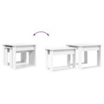 Kaffeetisch Set 2 pcs Weiss Holzwerkstoff – Bild 12