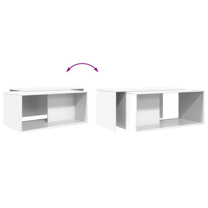 Kaffeetisch Set 2 pcs Weiss Holzwerkstoff – Bild 13