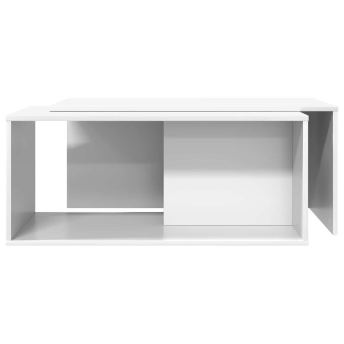 Kaffeetisch Set 2 pcs Weiss Holzwerkstoff – Bild 8