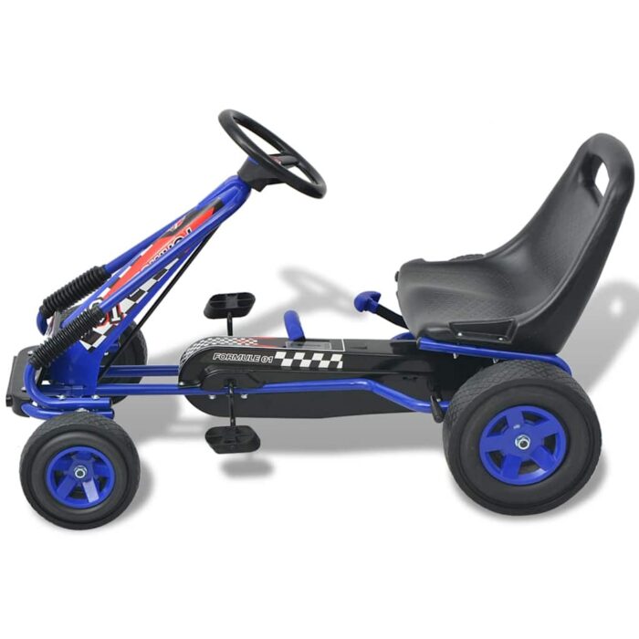 Pedal Go-Kart mit verstellbarem Sitz Blau – Bild 2
