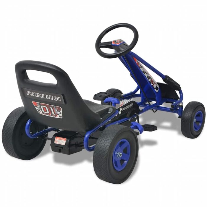 Pedal Go-Kart mit verstellbarem Sitz Blau – Bild 4