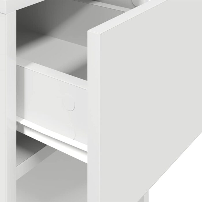 Computerschrank mit Schublade Weiss 30x44x74 cm – Bild 8