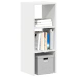 Bücherregal Stapelbar Weiss 30x30x80 cm Holzwerkstoff