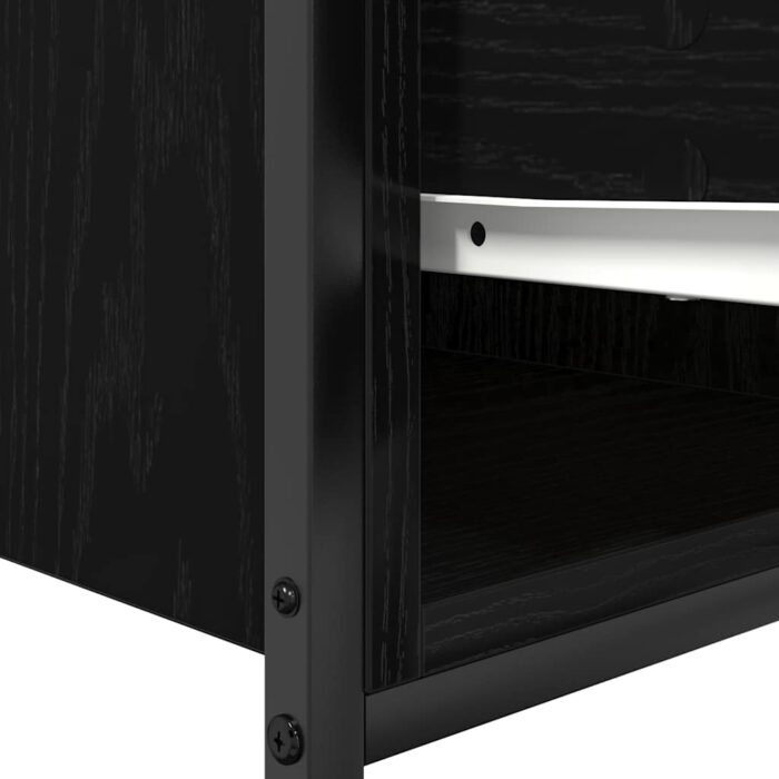 Waschbeckenunterschrank mit Schubladen Schwarz Eichen-Optik – Bild 12