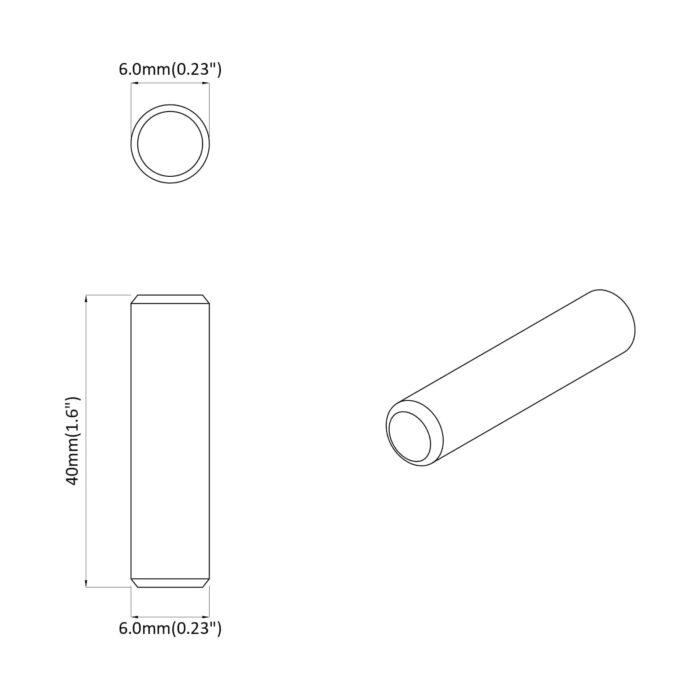 Holzdübel 2 pcs Natur Ø 6 x 40 mm Massivholz – Bild 6