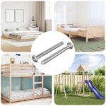 Möbel-Schrauben 2 pcs Silber M6 x 60 mm Stahl