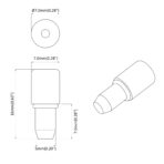 Regalstecker 2 pcs Silber 7 x 16 mm Eisen – Bild 6