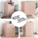 Riegel 2 pcs Silber 46 x 17 x 1,2 mm Stahl