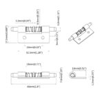 Riegel 2 pcs Silber 46 x 17 x 1,2 mm Stahl – Bild 7