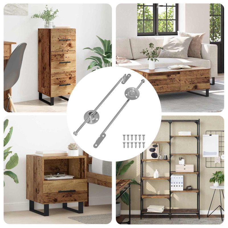 864624_1.jpg Gasdämpfer 2 pcs Silber 190 mm Eisen – Bild 1